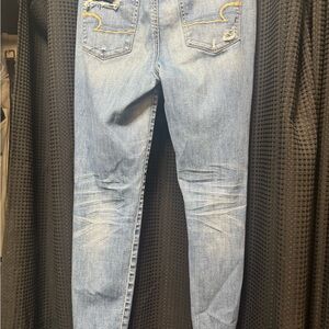 Stylish Blue Distressed Jeans
